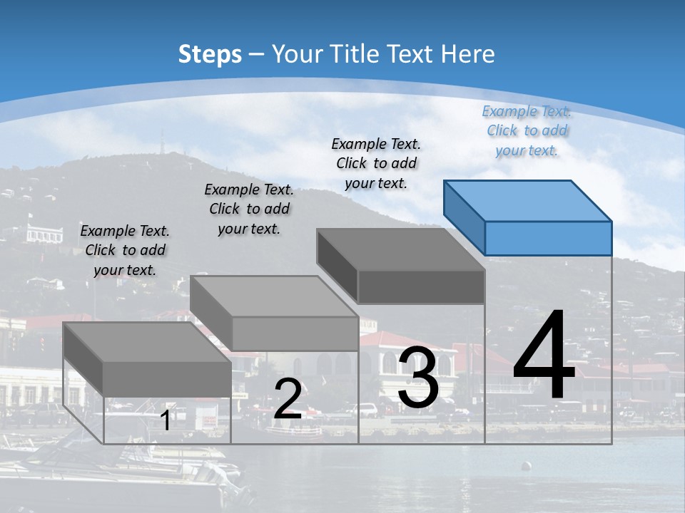 The Harbor Of St. Thomas, Us Virgin Islands PowerPoint Template