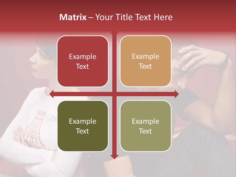 Relationship Difficulties: Young Couple Having A Fight PowerPoint Template