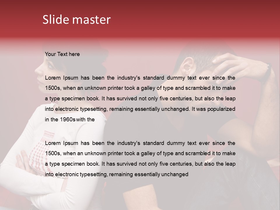 Relationship Difficulties: Young Couple Having A Fight PowerPoint Template