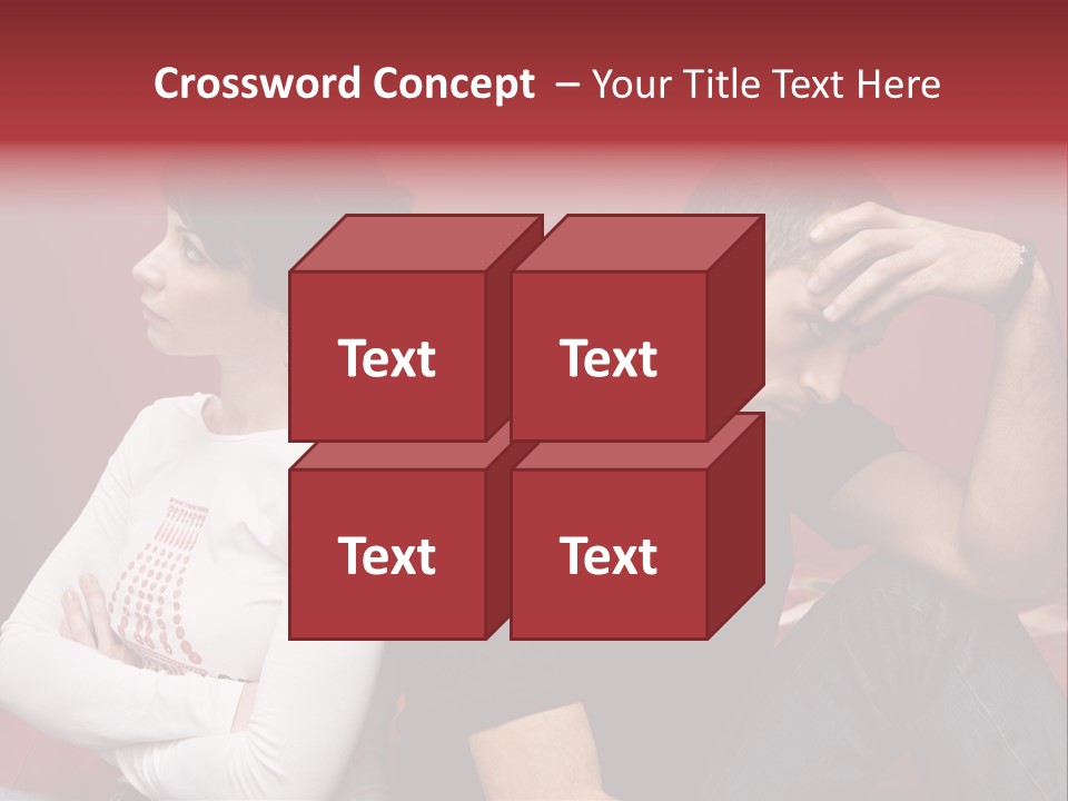 Relationship Difficulties: Young Couple Having A Fight PowerPoint Template