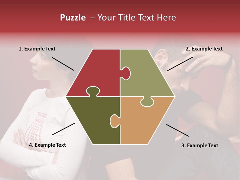 Relationship Difficulties: Young Couple Having A Fight PowerPoint Template