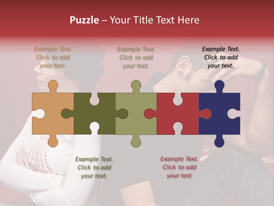 Relationship Difficulties: Young Couple Having A Fight PowerPoint Template