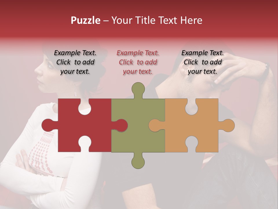 Relationship Difficulties: Young Couple Having A Fight PowerPoint Template