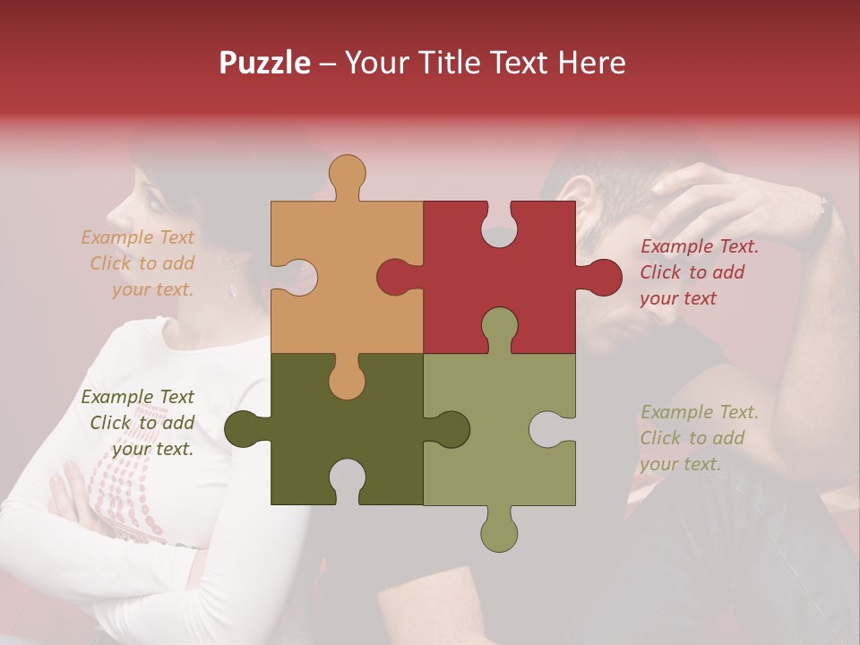 Relationship Difficulties: Young Couple Having A Fight PowerPoint Template