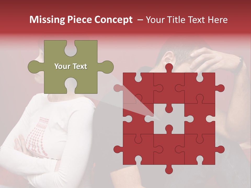 Relationship Difficulties: Young Couple Having A Fight PowerPoint Template