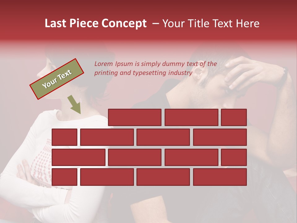 Relationship Difficulties: Young Couple Having A Fight PowerPoint Template