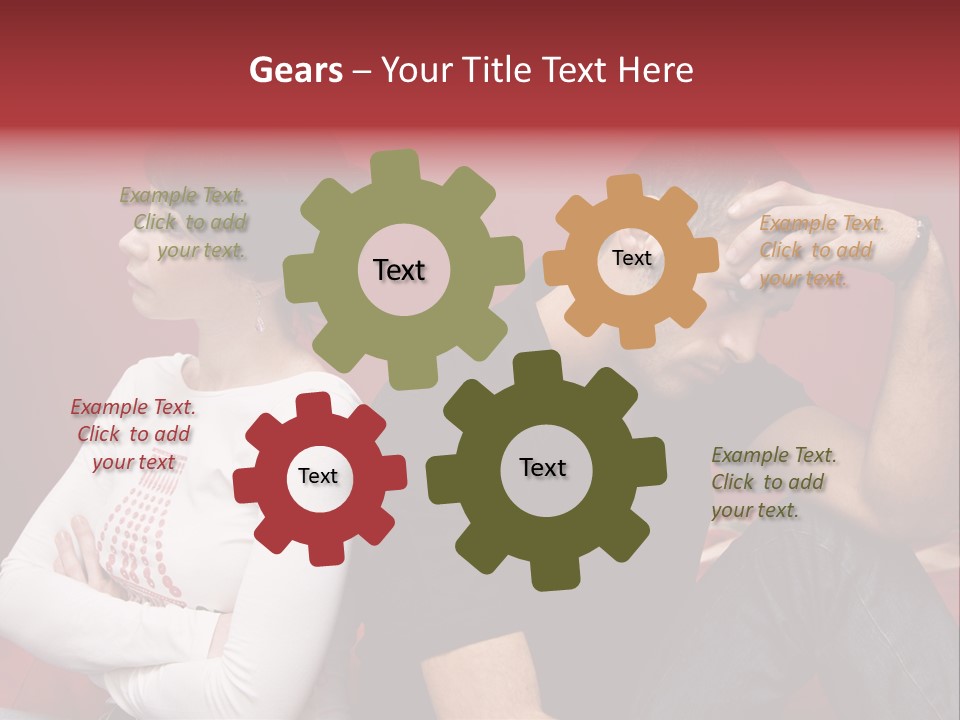 Relationship Difficulties: Young Couple Having A Fight PowerPoint Template