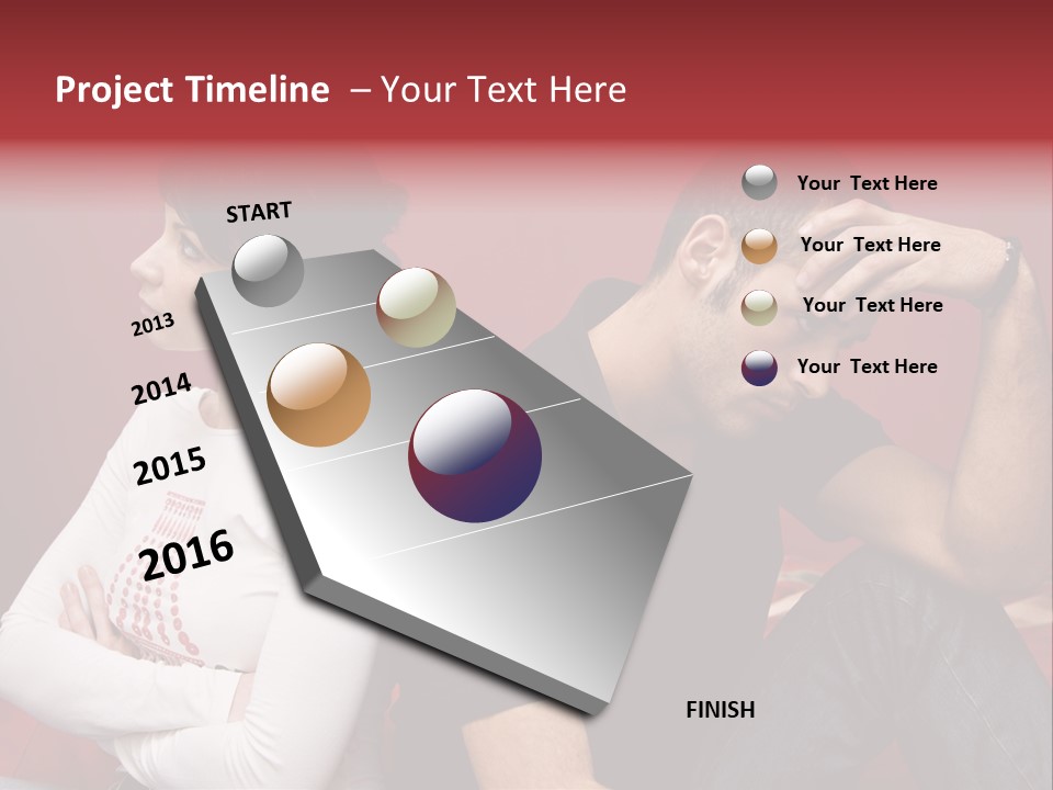 Relationship Difficulties: Young Couple Having A Fight PowerPoint Template