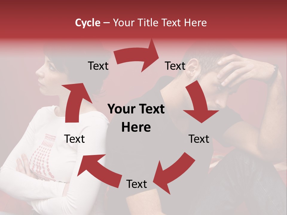 Relationship Difficulties: Young Couple Having A Fight PowerPoint Template