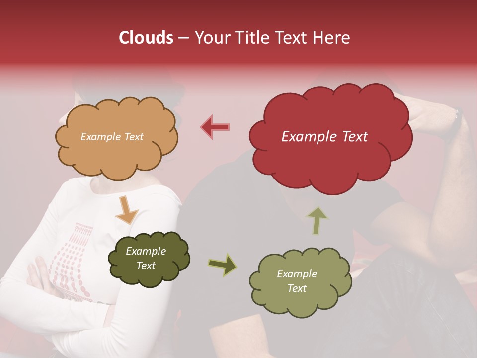 Relationship Difficulties: Young Couple Having A Fight PowerPoint Template