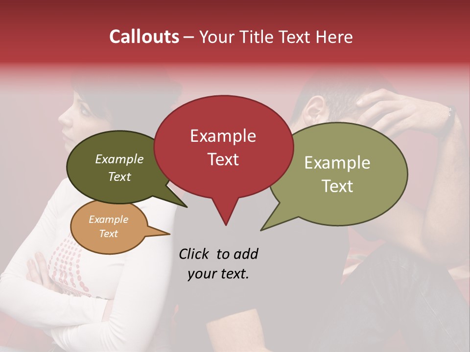 Relationship Difficulties: Young Couple Having A Fight PowerPoint Template