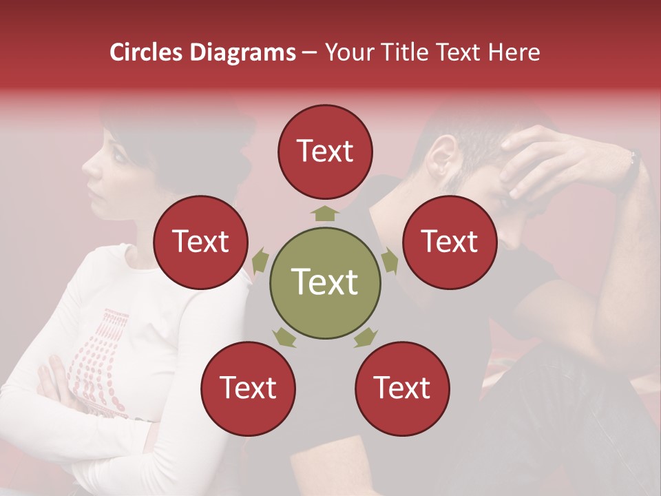 Relationship Difficulties: Young Couple Having A Fight PowerPoint Template