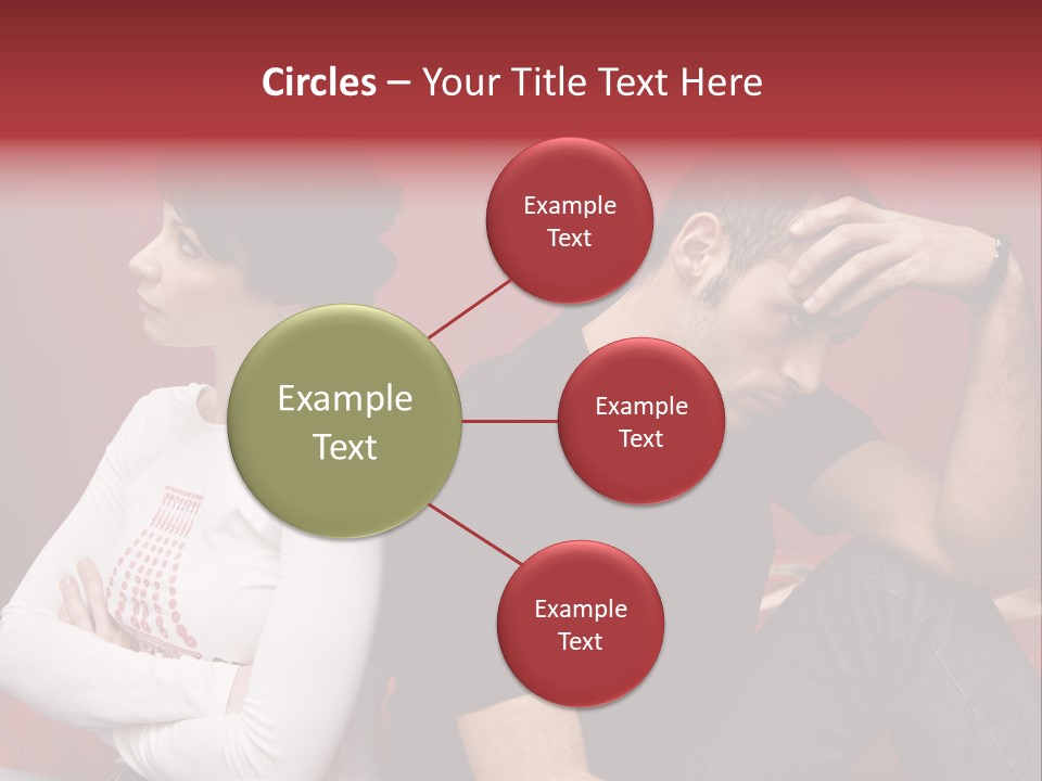 Relationship Difficulties: Young Couple Having A Fight PowerPoint Template