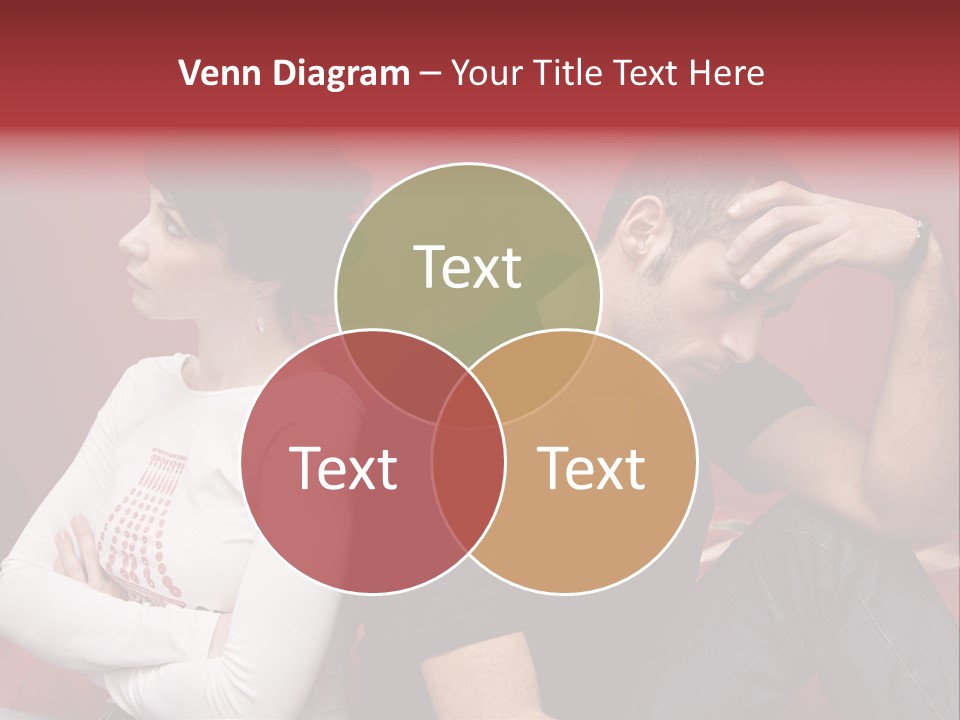 Relationship Difficulties: Young Couple Having A Fight PowerPoint Template