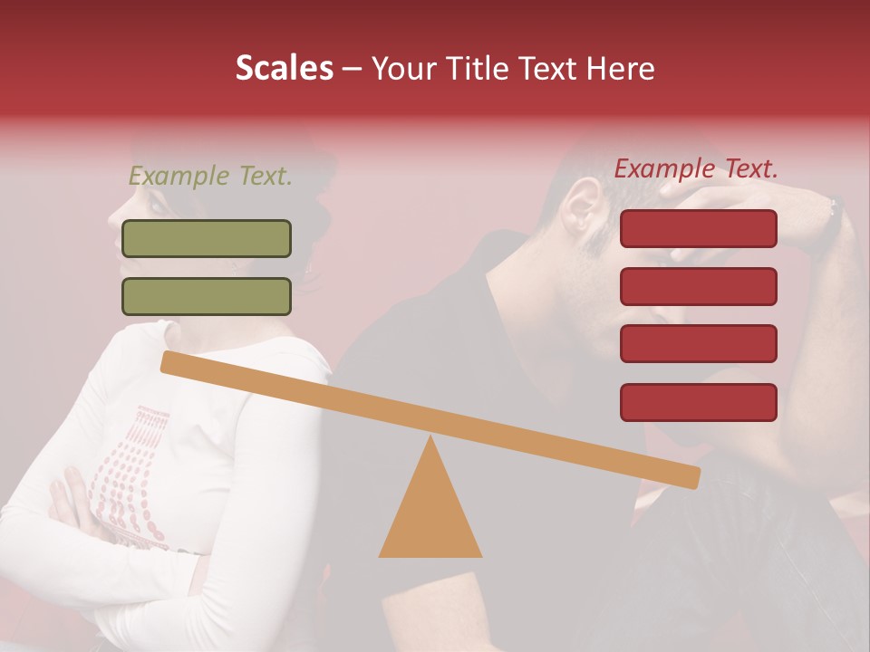 Relationship Difficulties: Young Couple Having A Fight PowerPoint Template