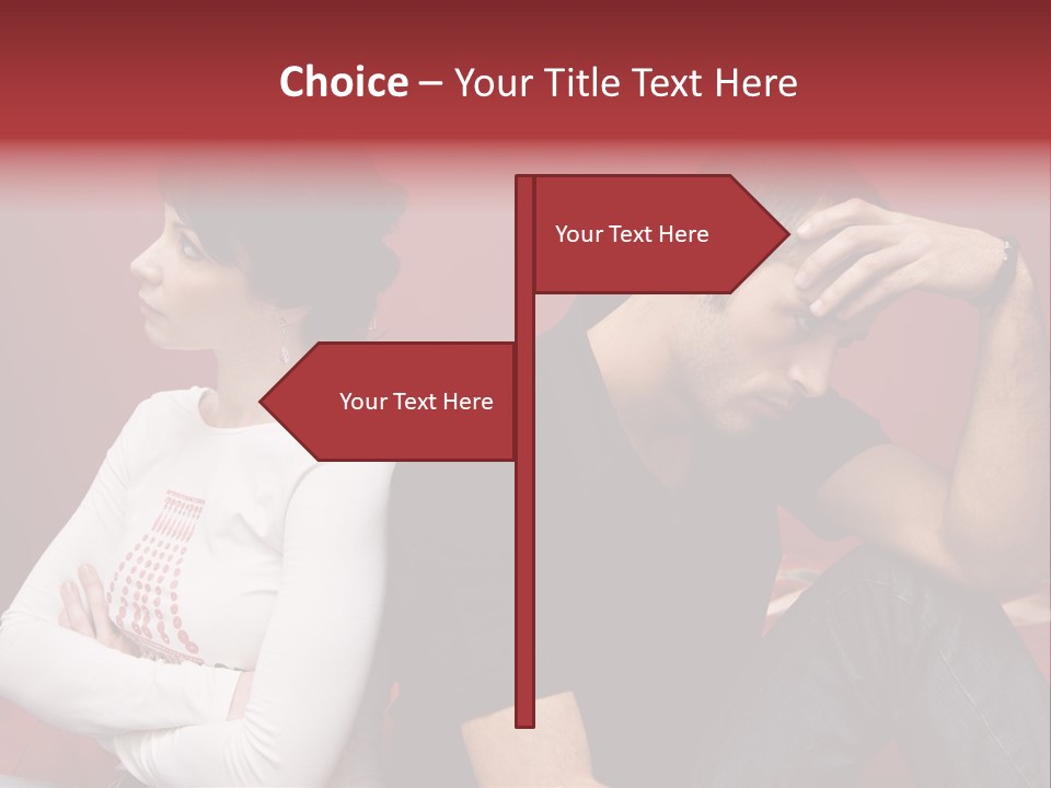 Relationship Difficulties: Young Couple Having A Fight PowerPoint Template
