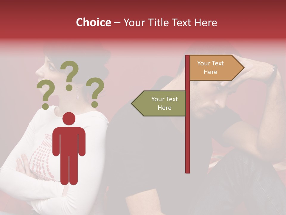 Relationship Difficulties: Young Couple Having A Fight PowerPoint Template