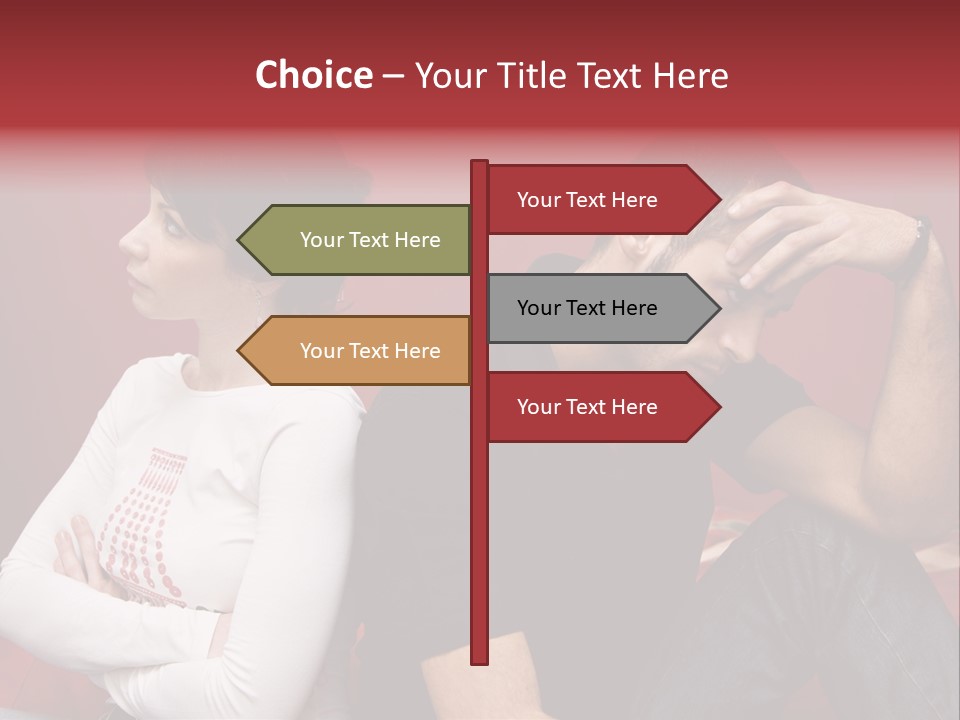 Relationship Difficulties: Young Couple Having A Fight PowerPoint Template