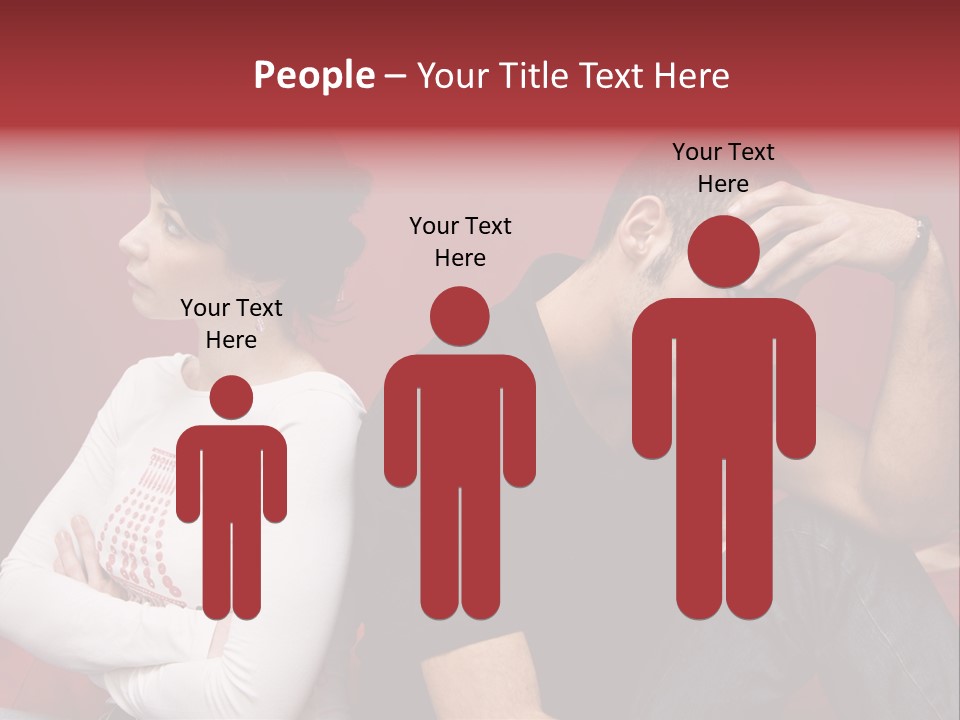 Relationship Difficulties: Young Couple Having A Fight PowerPoint Template