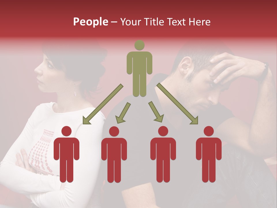 Relationship Difficulties: Young Couple Having A Fight PowerPoint Template