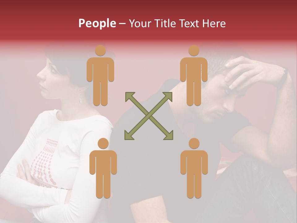Relationship Difficulties: Young Couple Having A Fight PowerPoint Template
