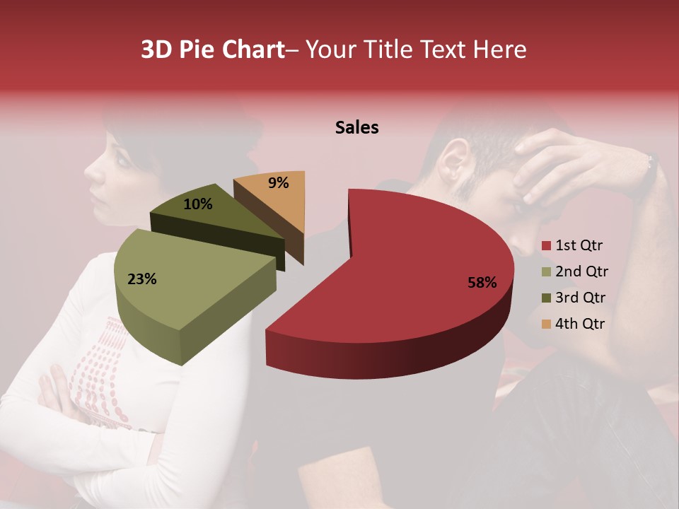 Relationship Difficulties: Young Couple Having A Fight PowerPoint Template