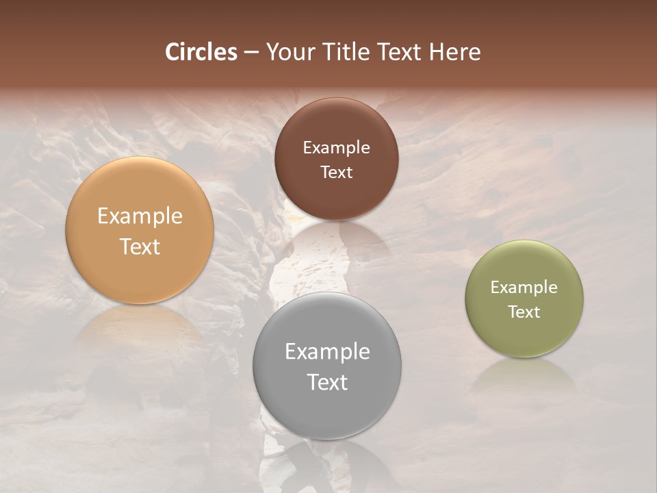 Girl Climbing In The Canyon Walls PowerPoint Template