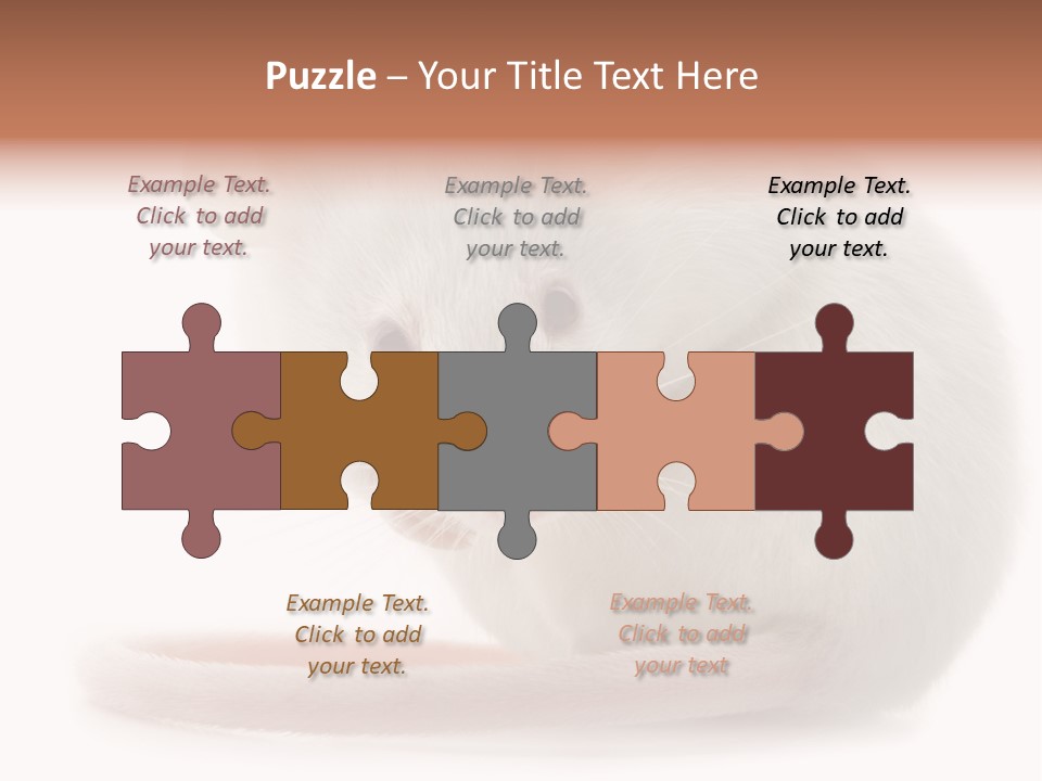 White Mouse In Front Of A White Background PowerPoint Template