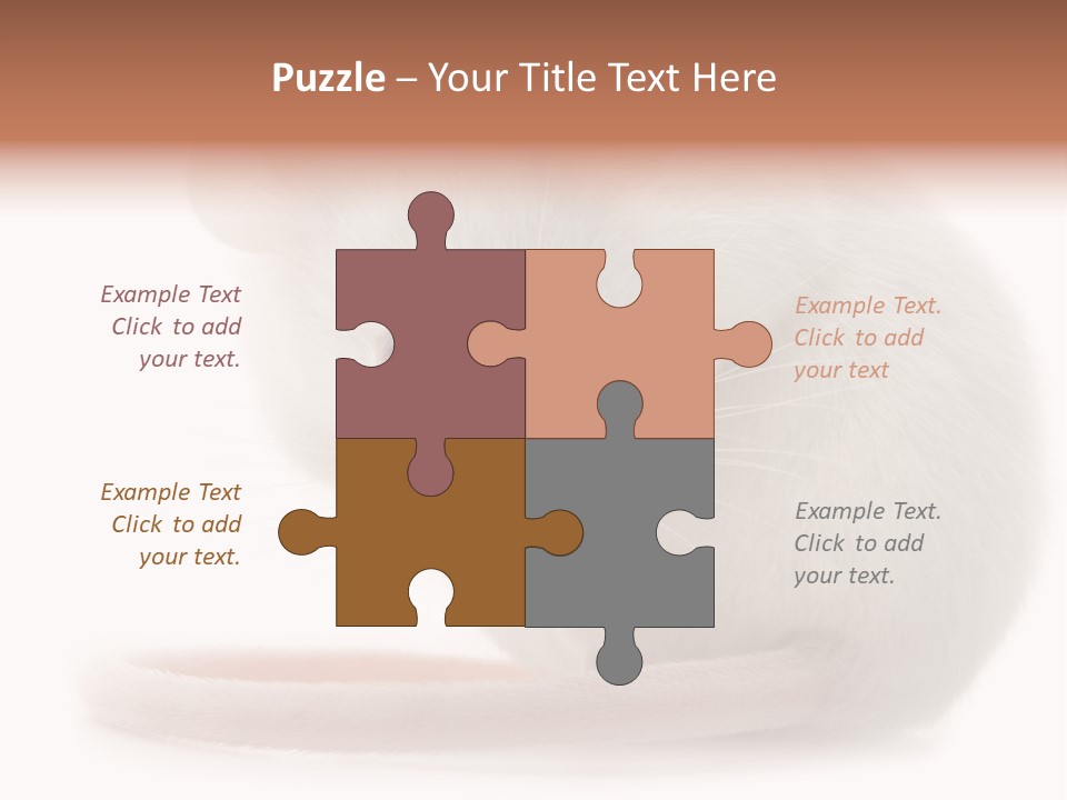 White Mouse In Front Of A White Background PowerPoint Template