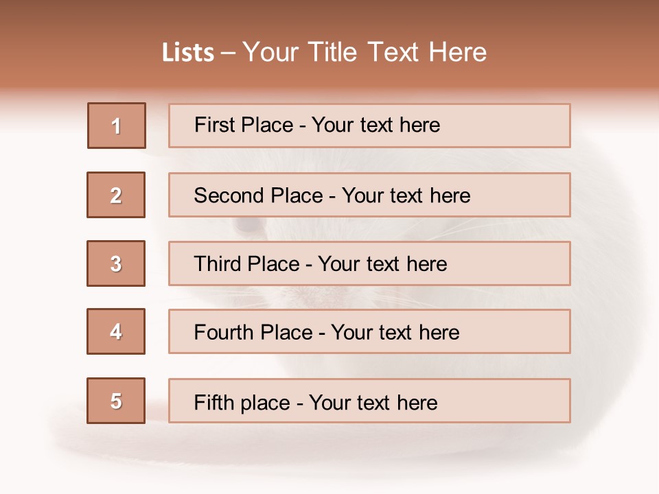 White Mouse In Front Of A White Background PowerPoint Template