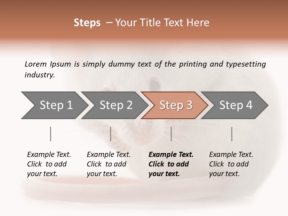 White Mouse In Front Of A White Background PowerPoint Template