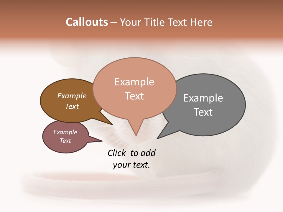 White Mouse In Front Of A White Background PowerPoint Template