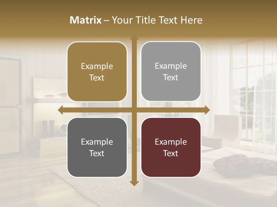 3D Rendering Of The Modern Bedroom PowerPoint Template