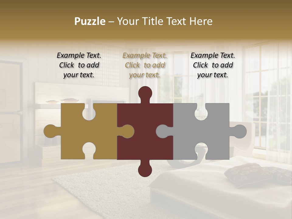 3D Rendering Of The Modern Bedroom PowerPoint Template