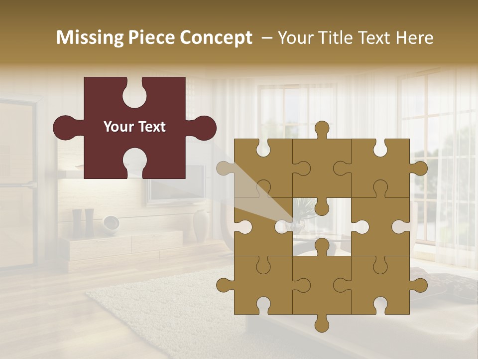 3D Rendering Of The Modern Bedroom PowerPoint Template