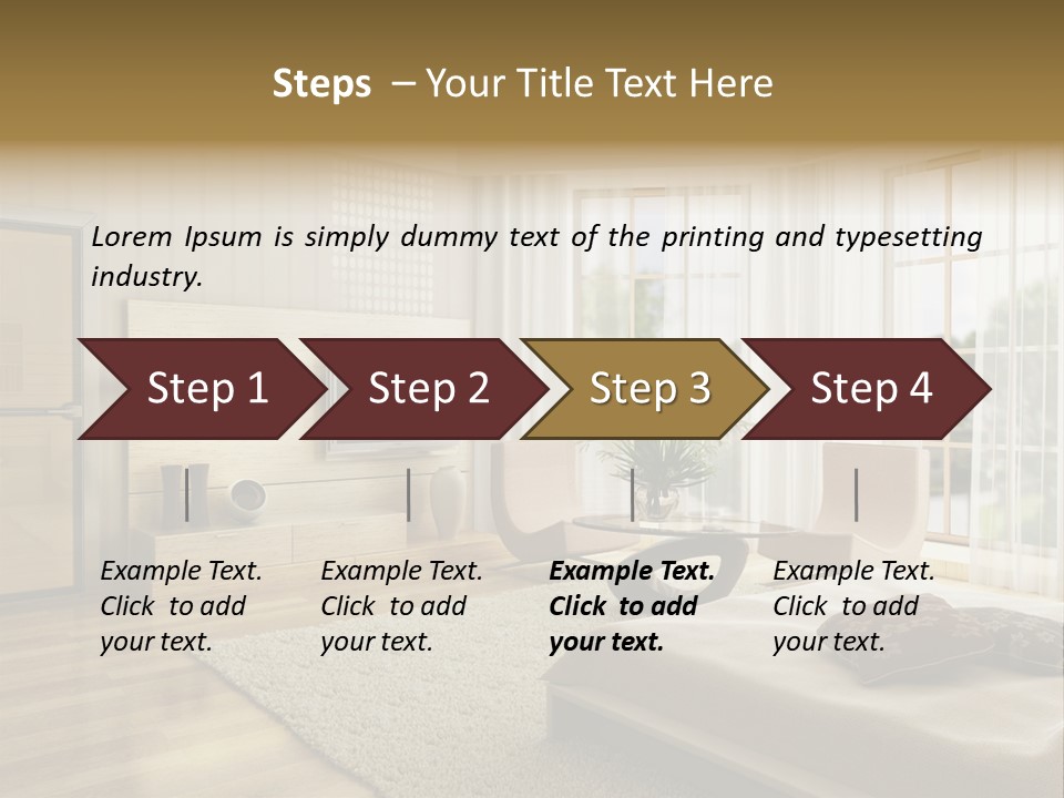 3D Rendering Of The Modern Bedroom PowerPoint Template