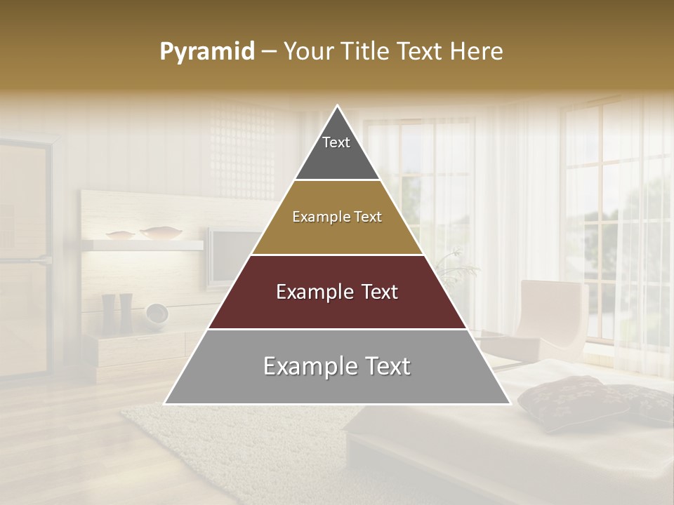 3D Rendering Of The Modern Bedroom PowerPoint Template