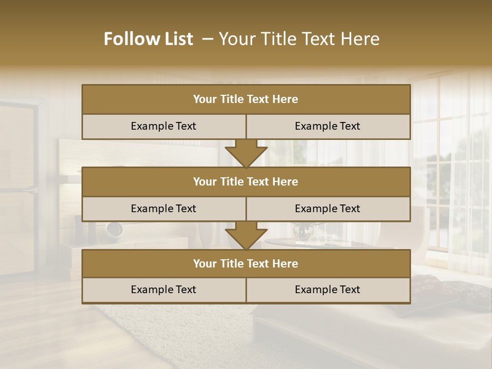 3D Rendering Of The Modern Bedroom PowerPoint Template