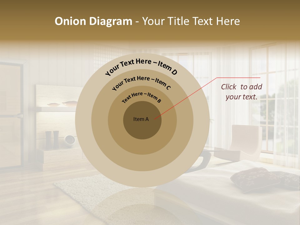 3D Rendering Of The Modern Bedroom PowerPoint Template