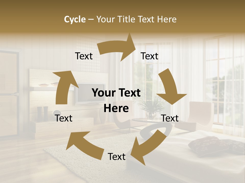3D Rendering Of The Modern Bedroom PowerPoint Template
