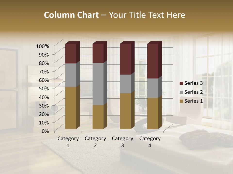 3D Rendering Of The Modern Bedroom PowerPoint Template