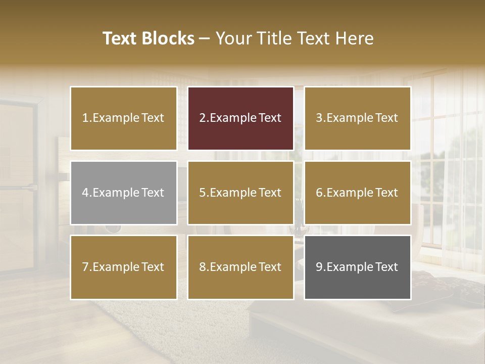 3D Rendering Of The Modern Bedroom PowerPoint Template