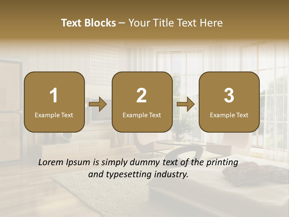 3D Rendering Of The Modern Bedroom PowerPoint Template