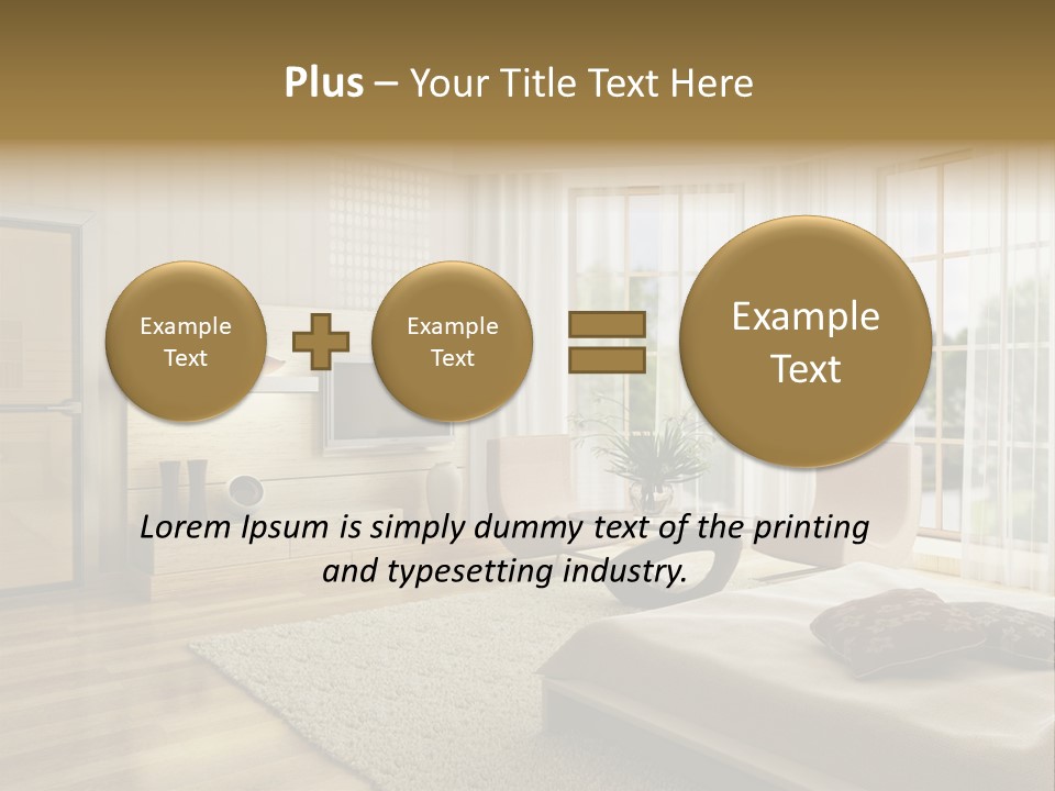 3D Rendering Of The Modern Bedroom PowerPoint Template