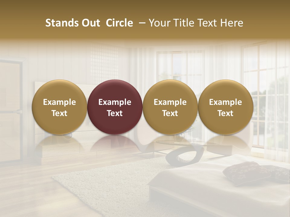 3D Rendering Of The Modern Bedroom PowerPoint Template