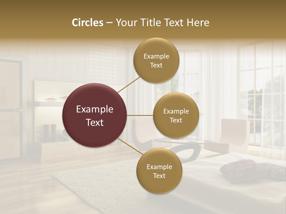 3D Rendering Of The Modern Bedroom PowerPoint Template