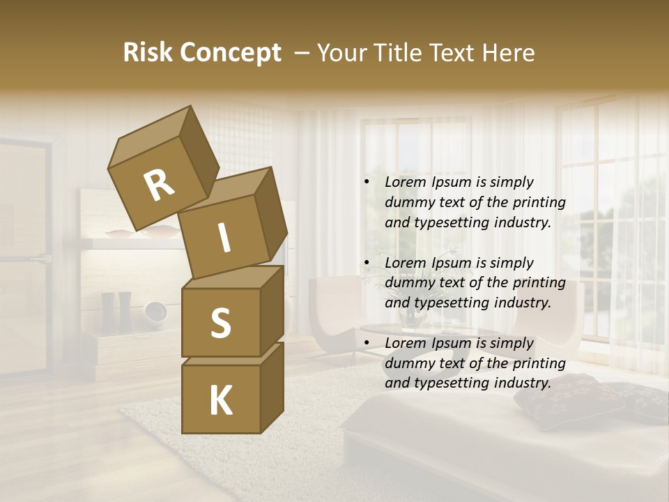 3D Rendering Of The Modern Bedroom PowerPoint Template