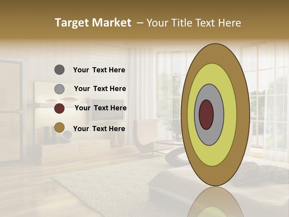 3D Rendering Of The Modern Bedroom PowerPoint Template