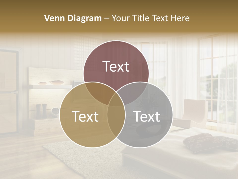 3D Rendering Of The Modern Bedroom PowerPoint Template