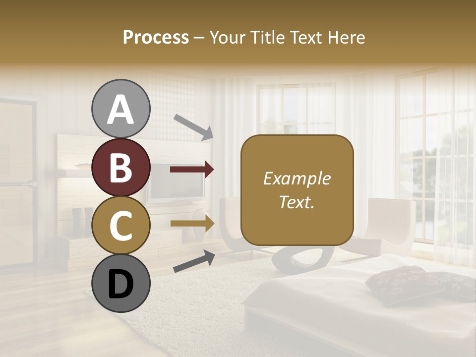 3D Rendering Of The Modern Bedroom PowerPoint Template